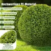 Image de Lot de 2 boules de buis 50 cm, boules de buis, plantes boules décoratives résistantes aux UV pour la maison