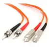Image de StarTech.com Câble / Jarretière fibre optique duplex multimode 62.5/125 OM1 de 3m - ST vers SC - Orange - Neuf