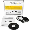 Image de StarTech.com Adaptateur USB 2.0 vers série - Convertisseur d'interface USB vers RS232 / DB9 (COM) - mâle / mâle 0,3m - Adaptateur série - USB - RS-232 - noir