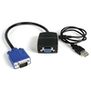 Image de StarTech.com Câble répartiteur vidéo VGA alimenté par USB - 1x VGA (Mâle) vers 2x VGA (Femelle) - Noir - Neuf