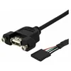 Image de Câble USB Startech USBPNLAFHD1 USB A noir