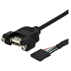 Image de StarTech.com Câble Adaptateur USB 2.0 Header Carte Mère Interne vers Externe - Montable sur Boîtier - Neuf
