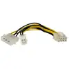 Image de StarTech.com Adaptateur d'alimentation EPS 15 cm 4 broches vers 8 broches avec LP4 - F/M - Neuf