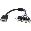 Image de StarTech.com Câble d'écran coaxial VGA HD15 vers 5x BNC RGBHV de 30cm - M/F - Neuf