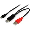 Image de StarTech.com Câble USB 2.0 en Y de 1,8 m pour disque dur externe - 2x USB A (M) vers 1x USB Mini B (M)