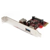 Image de StarTech.com Carte Contrôleur PCI Express vers 2 Ports USB 3.0 avec Support UASP - Carte PCIe - 1 Interne 1 Externe - Neuf