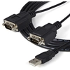 Image de StarTech.com Câble adaptateur FTDI USB vers série RS232 2 ports avec mémorisation du port de communication - Neuf