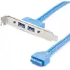 Image de StarTech.com Adaptateur Carte Mère vers Plaque 2 Ports USB 3.0 A Femelle Encastré - Neuf