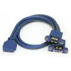 Image de StarTech.com Câble 2 ports USB 3.0 Pinheader - Câble USB A vers carte mère Header - Bu/Bu - Câble USB interne vers externe - USB type A (W)