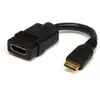 Image de StarTech.com Adaptateur Mini HDMI vers HDMI 12,7cm - Convertisseur HDMI Haute Débit 4K - Adaptateur HDMI 4K 30Hz Ultra HD - HDMI 1.4 - Connecteurs Plaqués Or - Mini HDMI UHD 4K - Noir - Neuf