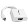 Image de StarTech.com Adaptateur Mini DisplayPort vers HDMI - Convertisseur Vidéo mDP à HDMI - 1080p - Mini DP ou TB 1/2 Mac/PC vers Moniteur/Affichage HDMI - Câble Passif mDP 1.2 vers HDMI - Blanc - Neuf