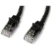 Image de Cable Patch Cat6 Rj45 Gigabit Utp De 15m - Sans Crochet - Noir