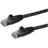 Image de StarTech.com Câble réseau Cat6 Gigabit UTP sans crochet de 3m - Cordon Ethernet RJ45 anti-accroc - M/M - Noir - Neuf