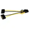 Image de STARTECH Adaptateur d'alimentation 2x SATA vers PCI-E 8 pins - Neuf