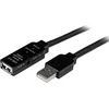 Image de StarTech.com Câble répéteur USB 2.0 de 15m - Câble d'extension USB actif avec amplificateur de signal - 1 x USB mâle/ 1 x USB femelle - Câble d'extension USB - USB (F) à USB (M) - USB 2.0 - 15 m - actif - noir - pour P/N : SVA5H2NEUA, UUSBOTG