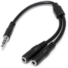 Image de StarTech.com Câble répartiteur stéréo Slim - Mâle 3,5 mm vers 2 femelles 3,5 mm - Neuf