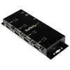 Image de StarTech.com Hub adaptateur USB vers série DB9 RS232 4 ports   Montage sur rail DIN industriel et mural - Neuf