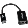 Image de StarTech.com Câble adaptateur Micro USB vers USB Host OTG de 12cm - Mâle / Femelle - Noir