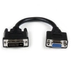 Image de StarTech.com Câble adaptateur DVI vers VGA de 20cm - Convertisseur DVI-I vers HD15 - M/F - Neuf