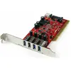 Image de StarTech.com Carte d'interface PCI 4 ports USB 3.0- Carte contrôleur PCI SuperSpeed USB 3.0 - PCI - USB 3.2 Gen 1 (3.1 Gen 1) - Rouge - CE - FCC - TAA - REACH - Renesas/NEC - µPD720202 - 5 Gbit/s