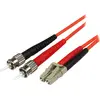 Image de StarTech.com Câble fibre optique 1m - Multimode Duplex 50/125 - LSZH - LC/ST - OM2 - LC to ST Fiber Patch Cable - Câble patch - ST multi-mode (M)