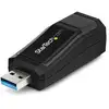 Image de StarTech.com Adaptateur Réseau USB 3.0 vers RJ45 Gigabit Ethernet - 10/100/1000Mbps - Noir - Neuf