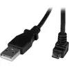 Image de StarTech.com Câble USB 2.0 A vers Micro B coudé de 2m - Noir - Câble de données / connexion USB A / Micro B - Câble USB - Micro-USB type B (M)