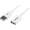 Image de StarTech.com Câble d'extension USB 2.0 A vers A de 1m - mâle/femelle - blanc - USB A (M)