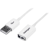 Image de StarTech.com Câble Rallonge USB 1m - Cable USB 2.0 A-A Mâle / Femelle - Blanc - Neuf