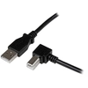 Image de StarTech.com Câble USB 2.0 A vers USB B Coudé à droite Mâle / Mâle pour imprimante - 1 m - Noir - Neuf
