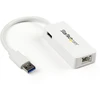 Image de StarTech.com Adaptateur Lan USB 3.0 Gigabit Ethernet avec port USB - Blanc - filaire - RJ-45 - USB - 5000 Mbit/s - Blanc