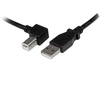 Image de StarTech.com Câble USB 2.0 A vers USB B Coudé à Gauche Mâle / Mâle pour imprimante - 1 m - Noir - Neuf