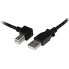 Image de StarTech.com Câble USB 2.0 A vers USB B Coudé à Gauche Mâle / Mâle pour imprimante - 3 m - Noir