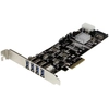 Image de StarTech.com Carte Contrôleur PCI Express vers 4 Ports USB 3.0 avec 2 voies dédiés de 5 Gb/s - UASP - Alim SATA / LP4 - Neuf