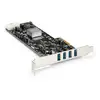 Image de StarTech.com Carte Contrôleur PCI Express vers 4 Ports USB 3.0 avec 4 voies dédiés de 5 Gb/s - UASP - Alim SATA / LP4 - Neuf