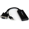 Image de StarTech.com VGA2HDU câble vidéo et adaptateur Noir