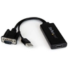 Image de StarTech.com Adaptateur VGA vers HDMI avec audio et alimentation par USB   Convertisseur VGA vers HDMI portable   1080p - Neuf