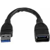 Image de StarTech.com Câble d'extension USB 3.0 de 15cm - Rallonge USB A vers A - M/F - Noir