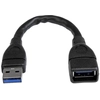 Image de StarTech.com Câble d'extension USB 3.0 de 15cm - Rallonge USB A vers A - M/F - Noir - Neuf