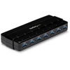 Image de StarTech.com Hub SuperSpeed USB 3.0 avec 7 ports - 5Gbps - Concentrateur USB 3.0 avec adaptateur d'alimentation - Neuf