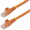 Image de StarTech.com Câble réseau Cat6 Gigabit UTP sans crochet de 3m - Cordon Ethernet RJ45 anti-accroc - M/M - Orange - Neuf