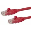 Image de StarTech.com 2m Cat6 Gigabit Patch Cable - RJ45 UTP Network Cable with Protective Sleeve - Cat 6 Cable - Red - Patch Cable - RJ-45 (M) to RJ-45 (M) - 2 m - UTP - CAT 6 - sans crochets - Red