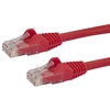 Image de StarTech.com Câble réseau Cat6 Gigabit UTP sans crochet de 2m - Cordon Ethernet RJ45 anti-accroc - M/M - Rouge - Neuf