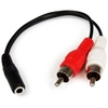Image de StarTech.com Câble en Y Mini-Jack 3,5mm vers 2x RCA de 15 cm - Adaptateur audio Mini-Jack (F) vers 2x Cinch (M) - Neuf