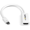 Image de StarTech.com Adaptateur Mini DisplayPort vers HDMI - Convertisseur Vidéo Actif mDP à HDMI - 4K30Hz - Mini DP ou TB 1/2 Mac/PC vers Moniteur/Écran HDMI - Câble mDP 1.2 vers HDMI - Blanc - Neuf