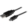 Image de StarTech.com Câble de charge /synchronisation mobile USB A vers Micro B mince de 0,5m pour smartphone et tablette - M/M - Noir - Neuf