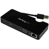 Image de StarTech.com Mini station d'accueil USB 3.0 universelle pour ordinateur portable avec HDMI ou VGA, Gigabit Ethernet, USB 3.0 - Neuf