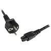 Image de Com Cable De 1m De Alimentation Pour Ordinateur Portable, Prise Eu À C5, 2.5a 250v, 18awg, Cable De Chargeur De Remplacement, Cable Feuille De Trefoil Mickey Mouse, Cable Pour L'Europe, Ul - Startech