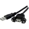 Image de StarTech.com USB 2.0 Extension Cable 60cm Panel Mount USB A Male/Female