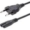 Image de StarTech.com Cordon d'alimentation bipolaire standard EU vers C7 de 1m pour ordinateur portable - M/F - Noir - Neuf